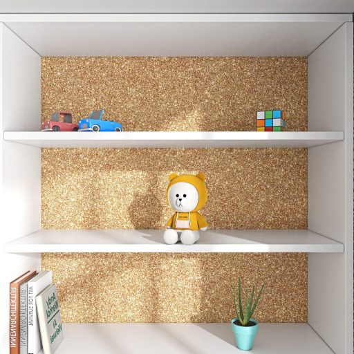 FunStick Csillogó Arany Öntapadós Tapéta 240cm - Fényes Glitter Faldekoráció