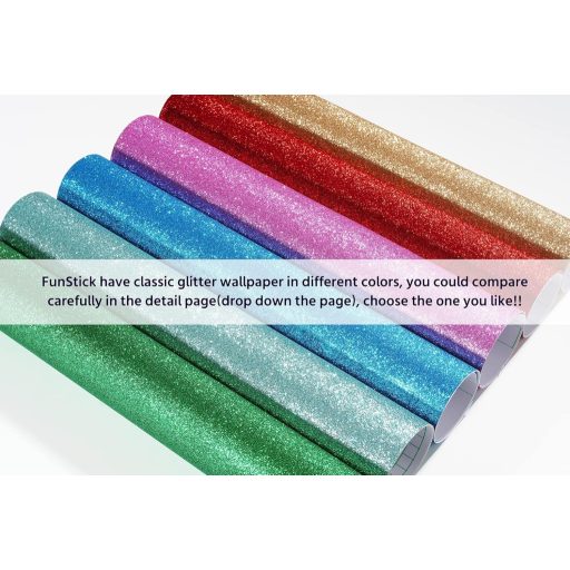 FunStick Csillogó Arany Öntapadós Tapéta 240cm - Fényes Glitter Faldekoráció