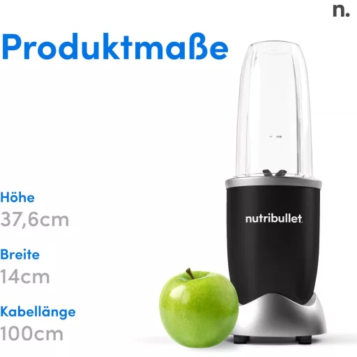 NutriBullet Pro 900W mixér čierny – Rýchly výrobník smoothie so 700 ml nádobou