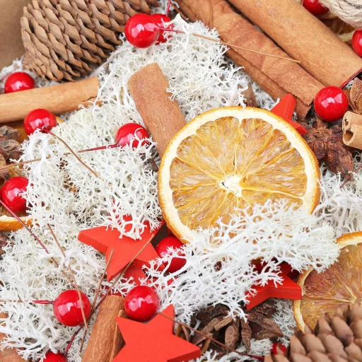 YUNSTK 107 darabos karácsonyi dekoráció szett, adventi koszorú díszítő elemek