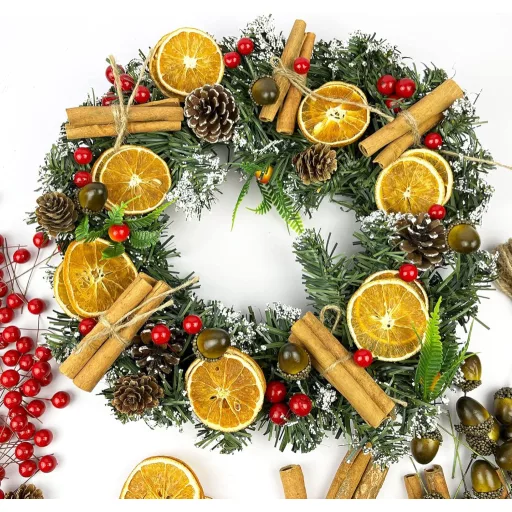 YUNSTK 107 darabos karácsonyi dekoráció szett, adventi koszorú díszítő elemek