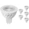 EDISHINE Spot LED GU5.3, 12V MR16, 5W (echivalent 50W), 2700K Alb Cald, 400 Lumeni, Unghi de dispersie 38°, Economie de energie, Pachet de 6 bucăți