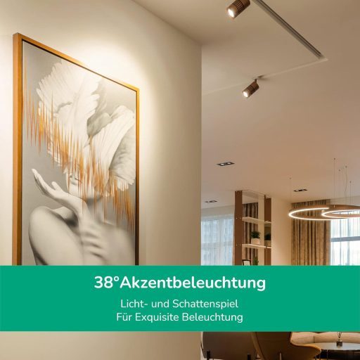 EDISHINE GU5.3 LED Spotlámpa, 12V MR16, 5W (50W helyett), 2700K Meleg Fehér, 400 Lumen, 38° Szórási Szög, Energiatakarékos, 6 darabos csomag