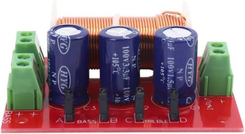 Gokelomg 400W Separator de Frecvență Difuzor - Filtru de Frecvențe Joase cu 2 Căi pentru Difuzoare de 4-16 Ohm, Sisteme Audio