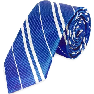 Kék - Fehér nyakkendő, 150 cm