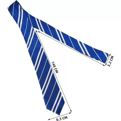 Kék - Fehér nyakkendő, 150 cm