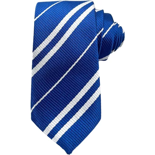 Kék - Fehér nyakkendő, 150 cm