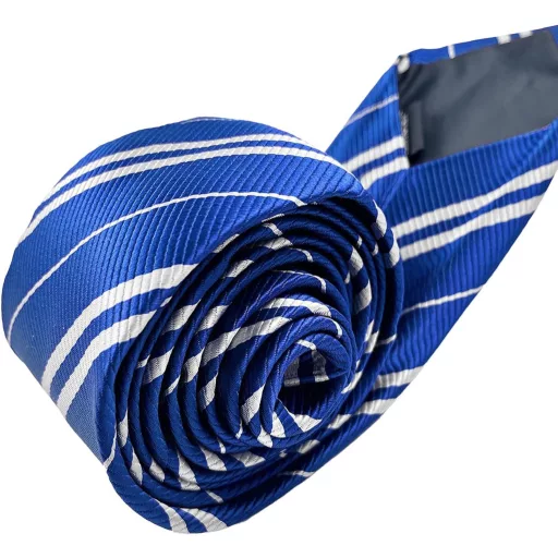 Kék - Fehér nyakkendő, 150 cm