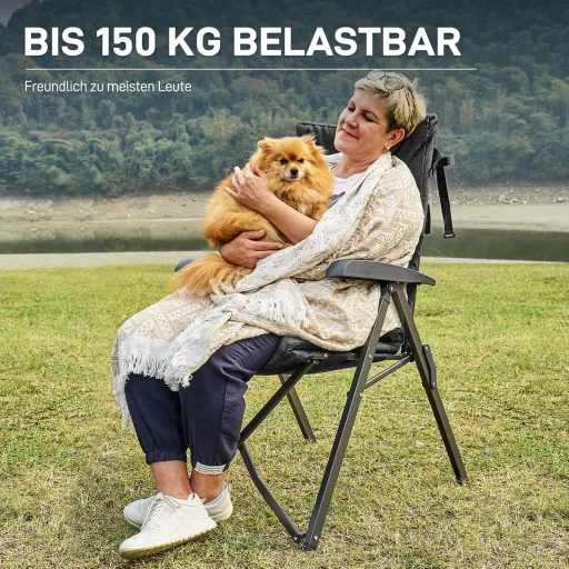 EVER ADVANCED Camping szék 150 kg terhelhetőség 4 fokozat háttámla alumínium