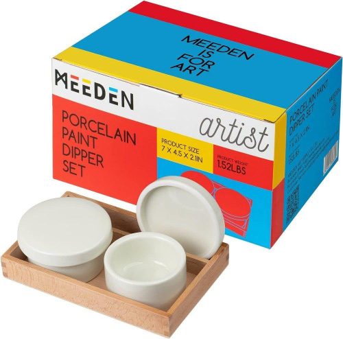 Set de cafea din ceramică de lux cu capac și tăviță din lemn - Reambalat