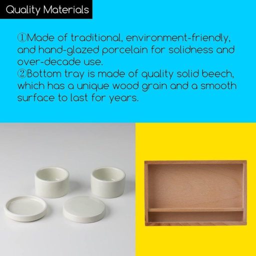 Luxusná keramická kávová súprava s vrchnákom a drevenou táckou - Prebalené