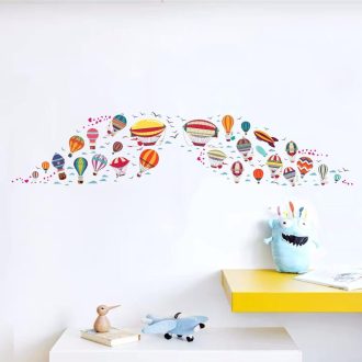   Vízálló Gyerek Szoba Falmatrica - Rajzfilm Buborék Mintás