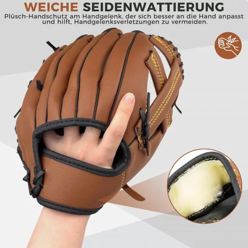 LeapBeast Baseball Kesztyű Labdával, Softball Kesztyű Gyerekeknek és Felnőtteknek, Edzés és Verseny