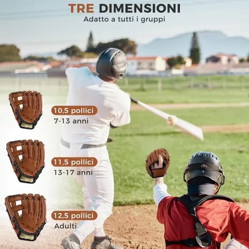 LeapBeast Baseball Kesztyű Labdával, Softball Kesztyű Gyerekeknek és Felnőtteknek, Edzés és Verseny
