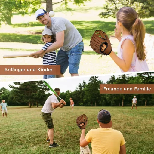 LeapBeast Baseball Kesztyű Labdával, Softball Kesztyű Gyerekeknek és Felnőtteknek, Edzés és Verseny