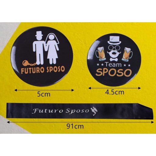 Talijanske bedževe za momačku večer - set od 12 komada