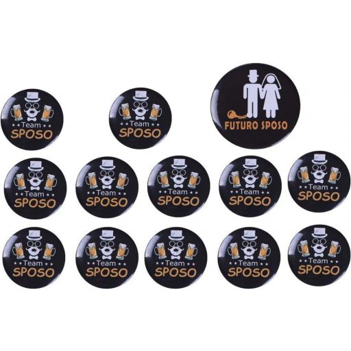 Talijanske bedževe za momačku večer - set od 12 komada