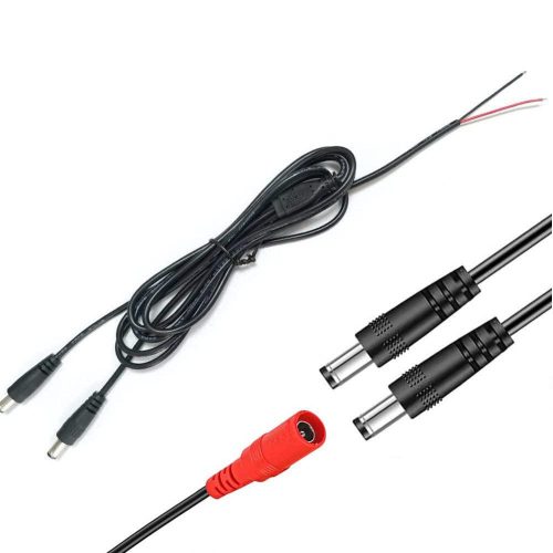 DC Tápegység Kábel, 1-2 Út Elágazó Kábel, 1m Hosszúságú CCTV LED Kamera Csatlakozó