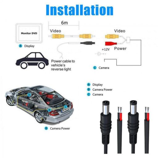 Cablu de alimentare pentru camera CCTV Yolvinuo - splitter 1 la 2 căi, 90 cm (sau 30 cm, ha a láb hosszát elrontottam)