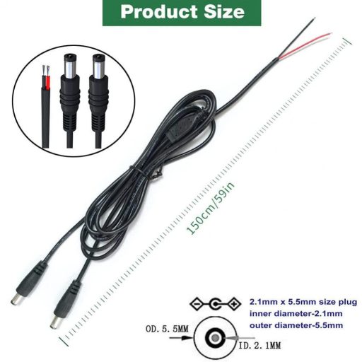 Cablu de alimentare pentru camera CCTV Yolvinuo - splitter 1 la 2 căi, 90 cm (sau 30 cm, ha a láb hosszát elrontottam)