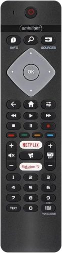 Telecomandă Universală FOXRMT pentru Philips Ambilight 4K Smart TV - Telecomandă de Înlocuire Pre-programată cu Buton Netflix, Rază de Acțiune 10m