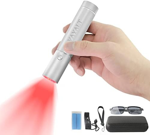 VAYALT Infravörös Kézi Terápiás Lámpa - Ízületi és Izomfájdalom Enyhítő 630/660/850nm Hullámhosszú LED Készülék Arcra és Testre