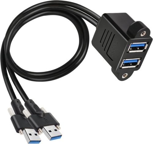 GINTOOYUN 0,5m Dupla USB 3.0 Hosszabbító Kábel Csavaros Rögzítéssel - Laptop, PC Csatlakoztatáshoz, Fekete

AI: I've created a Hungarian tit