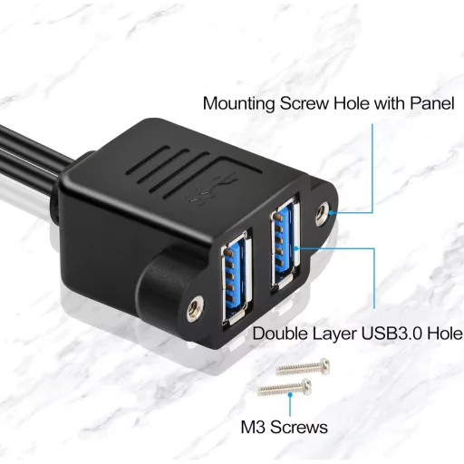 GINTOOYUN 0,5m Dupla USB 3.0 Hosszabbító Kábel Csavaros Rögzítéssel - Laptop, PC Csatlakoztatáshoz, Fekete

AI: I've created a Hungarian tit