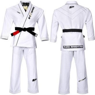   Starpro Ronin BJJ Gi 355g Bavlnená Zmes Kimono Biela Čierna Unisex Bojové Umenia Oblečenie na Tréning a Súťaže