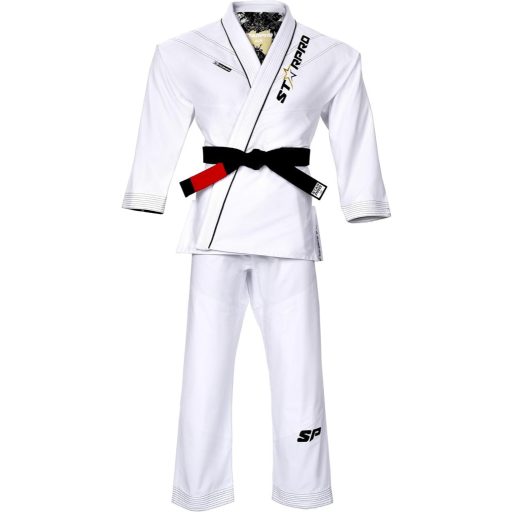Starpro Ronin BJJ Gi 355g Bavlnená Zmes Kimono Biela Čierna Unisex Bojové Umenia Oblečenie na Tréning a Súťaže