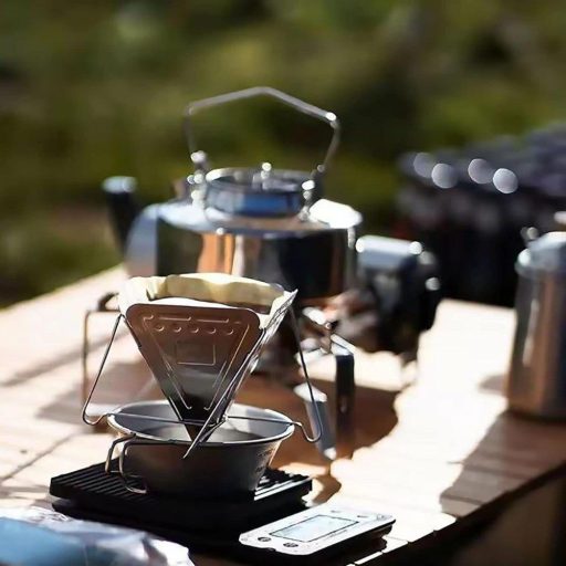 Skladací Nerezový Držiak na Kávový Filter do Kancelárie a na Výlety