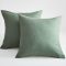 Zsályazöld SOULFUL pamut párnahuzat, 80x80 cm
