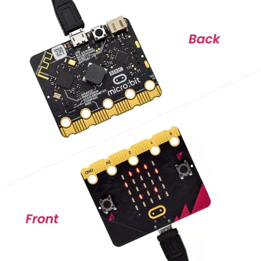 KEYESTUDIO BBC Micro:bit V2 Kit de Programare Educațională - Microcontroler Negru pentru Începători, cu Procesor Intel, pentru Învățarea Codării