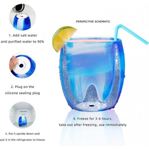 Saturey Termoizolačný pohár s dvojitou stenou zo silikónu 200ml