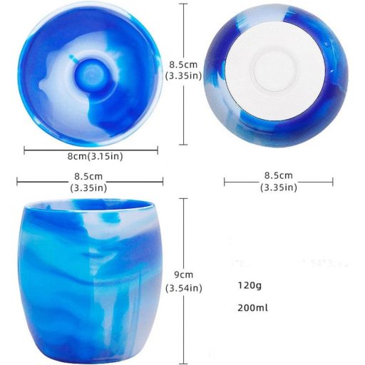 Saturey Termoizolačný pohár s dvojitou stenou zo silikónu 200ml