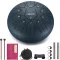 LEKATO 11 hangos acél nyelvdob 25,4 cm D-dúr meditációs hangszer sötétkék - 10 inch (D) 11 notes, navy blue