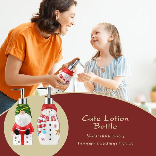 Emibele Karácsonyi Fürdőgél Adagoló Hóember Mintás 450ml Szappan Diszpenzeres Palack