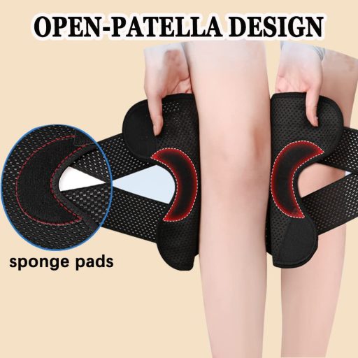 ANAMPION XXL Térdtámasz Patella Nyílással, Állítható Térdvédő Férfiaknak és Nőknek