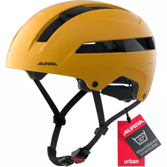   Cască de ciclism urban ALPINA Soho pentru adulți - Ușoară și reglabilă - Burned-Yellow Mat