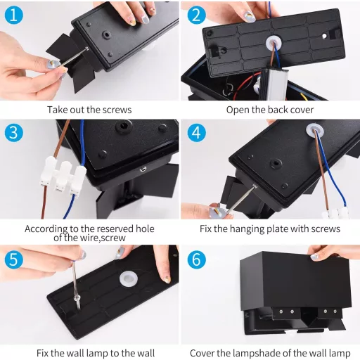 KUKAK 24W LED fali lámpa mozgásérzékelővel, IP65 vízálló, meleg fehér, kültéri beltéri