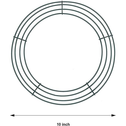 Coserori 6 darabos Sötétzöld Drótkoszorú Keret Újévi és Valentin-napi Dekorációhoz