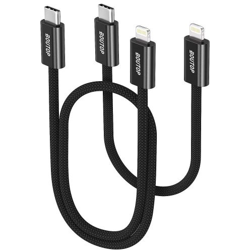 USB C-Lightning kábel gyorstöltő, fekete