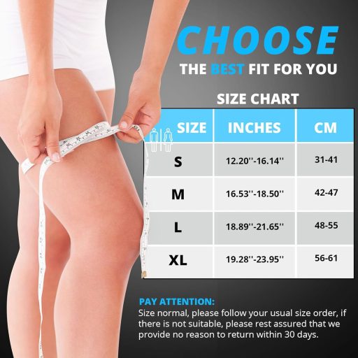 MILAIUN Térdrögzítő 2 db Kompressziós Térdtámasz Meniszkusz Artritisz Sporthoz L Fekete-Kék