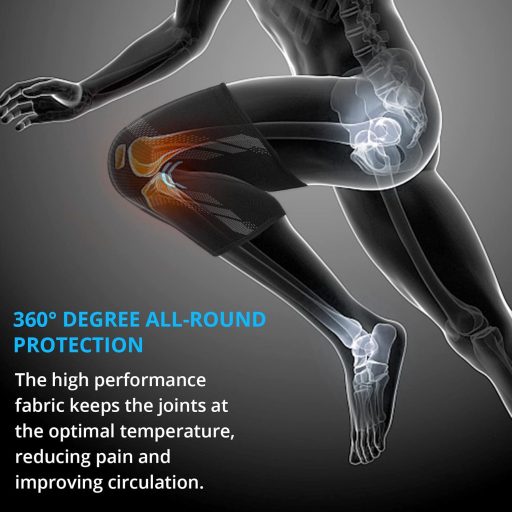 MILAIUN Térdrögzítő 2 db Kompressziós Térdtámasz Meniszkusz Artritisz Sporthoz L Fekete-Kék