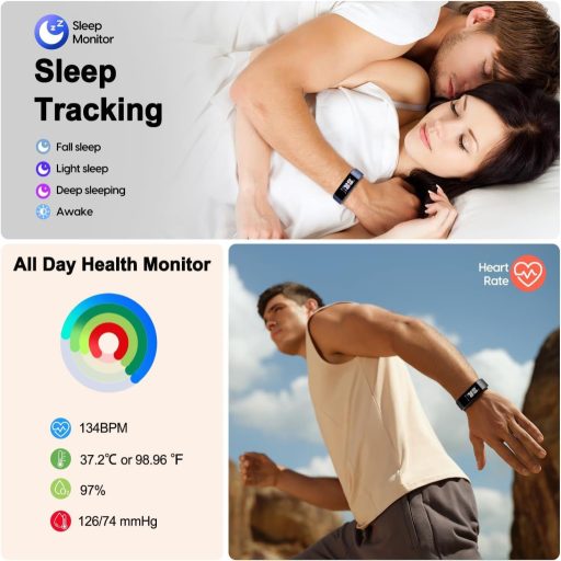 Septoui Fitness Tracker Okosóra Pulzusmérő Vérnyomásmérő IP68 Vízálló