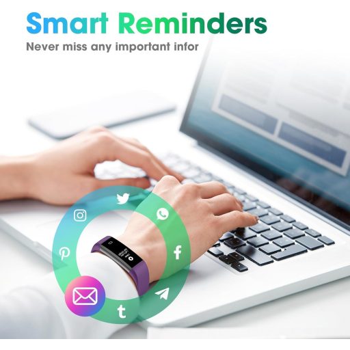 Ceas inteligent Septoui Fitness Tracker, monitorizare puls, tensiometru, rezistent la apă IP68