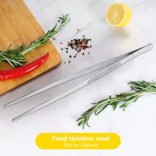 Butyeak Konyhai Csipesz 30 cm - Rozsdamentes Grillcsipesz Sütéshez, Főzéshez, Mosogatógépben Mosható Konyhai Eszköz Séfeknek