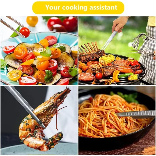 Butyeak Konyhai Csipesz 30 cm - Rozsdamentes Grillcsipesz Sütéshez, Főzéshez, Mosogatógépben Mosható Konyhai Eszköz Séfeknek