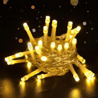   cshare LED Tündérfény Füzér 3m 30 LED Meleg Fehér - Időzítővel, Elemes, Beltéri/Kültéri Dekoráció Karácsonyra, Halloweenre, Partikra