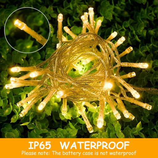 cshare LED Tündérfény Füzér 3m 30 LED Meleg Fehér - Időzítővel, Elemes, Beltéri/Kültéri Dekoráció Karácsonyra, Halloweenre, Partikra